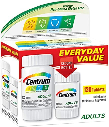 Centrum Adult Multivitamin/Multimineral Supplement with Antioxidants, Zinc and B Vitamins - 100+30 Count