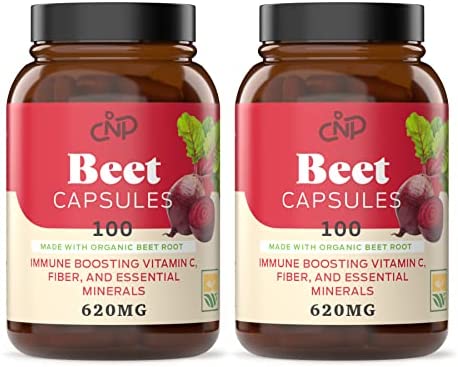 Complete Natural Products Organic Beet Root Capsules - 100 Count (Pack of 2)