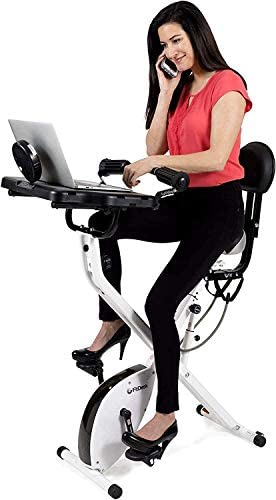 FitDesk Desk Bike 3.0 - Folding Workout Stationary Bicycle Desk