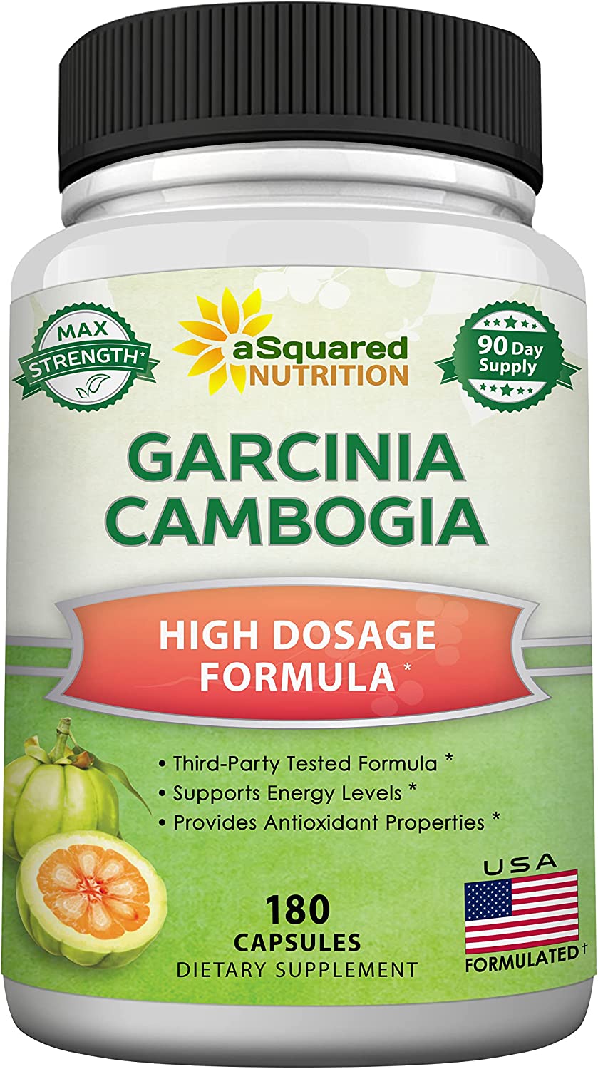 Garcinia Cambogia 1600mg - 180 Capsules - Natural Pure Extract Pills - Standardized Ultra HCA & Garcinia Cambogia Supplement Alternative to Gummies, Drops, Tea & Powder