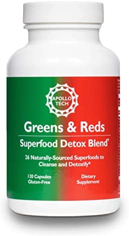 Greens & Reds Detox Superfood Blend | 26 Natural Fruits, Vegetables, and Herbs in Convenient Capsules