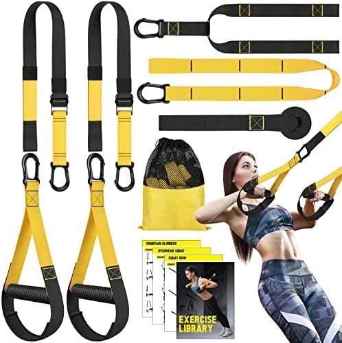 Home Resistance Training Kit, Resistance Trainer Fitness Straps for Full-Body Workout, Bodyweight Resistance Bands with Handles, Door Anchor, Workout Guide for Home Gym