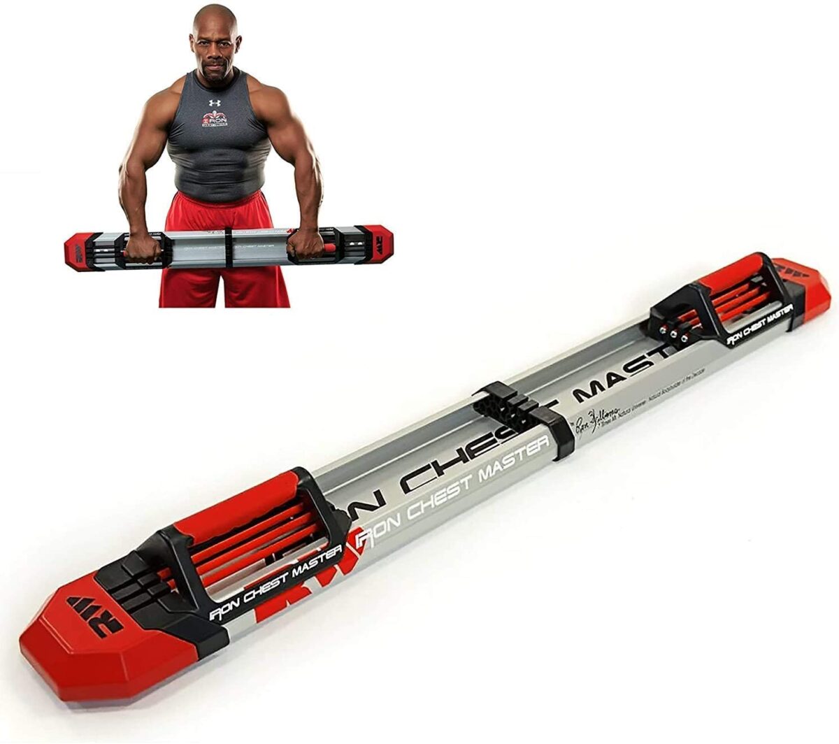 Iron Chest Master Push Up Machine - The Perfect Push Up Bar for Chest Workouts - Push Up Board Includes Resistance Bands and Unique Fitness Program for Men and Women