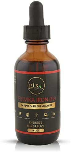 Iron Drops with Fulvic Acid (2 Oz)(60 Servings) - 74+ Trace Minerals, Plant-Based, Liquid Iron Supplement for Women & Men for Iron Deficiency Anemia - No Nausea or Constipation - by Fulvika Iron