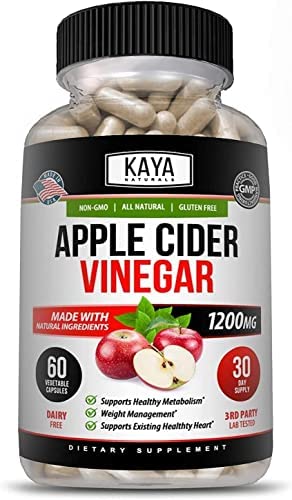 Kaya Naturals Apple Cider Vinegar Pills - Cleanse Digestion Supplement - Non-GMO and Gluten Free Capsule - Effective Natural Detox - Made with Natural Ingredients - 30 Count