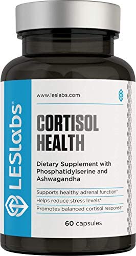 LES Labs Cortisol Health – Stress Relief, Balanced Cortisol Response, Relaxation & Deep Sleep – Phosphatidylserine, Magnolia Bark, Rhodiola Rosea & Ashwagandha – 60 Capsules