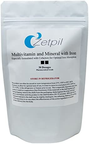 MultiVitamin MultiMineral with Iron - Suppository by Zetpil Suppositories and Transdermal Creams