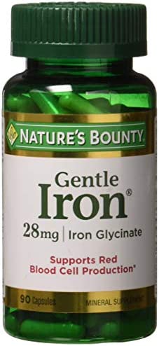 Nature's Bounty Gentle Iron 28 mg 90 Capsules