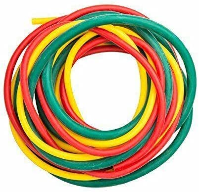 Protecerps Yellow/Red/Green Low-Powder Exercise Tubing Pack, Gym Equipment for Home Fitness Accessories Elastic Bands for Exercise Exercise Bands Exercise Bands