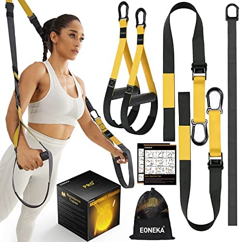 Resistance Bands Set with Handles, Eoneka Bodyweight Resistance Training Straps, Fitness Resistance Trainer Kit for Full Body Workout Indoor or Outdoor Gym