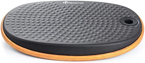 StrongTek Anti Fatigue Balance Board, Standing Desk Balance Boards, Sit Stand Desk Mat Accessory, Wobble Foot Rocker, Balancing Exercise, Core Strength Fitness, Comfortable Standing (Egg Round, Large)