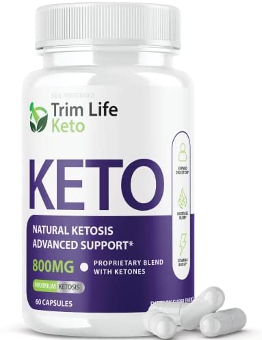 Trim Life Keto Pills Weight Fat Management Loss Shark 800mg Labs Extra Strong Xtra Ketosis Supplement (60 Capsules)