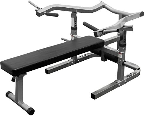 Valor Fitness BF-47 - Weight Bench Press Machine - 9 Adjustable Positions Flat Incline with Converging Arms - Plate Loaded - Chest Arm Ab Workout, Home Gym Equipment 250 LB Combined Max