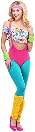 Women's Work It Out 80's Costume Retro Workout Costume