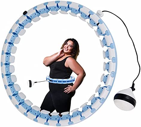 gimubaba Infinity Hoop, Weight Loss for Adult,30 Detachable Knots, Plus Size,2 in 1 Abdomen Weighted Hoola Hoop,Fitness Exercise Hoop