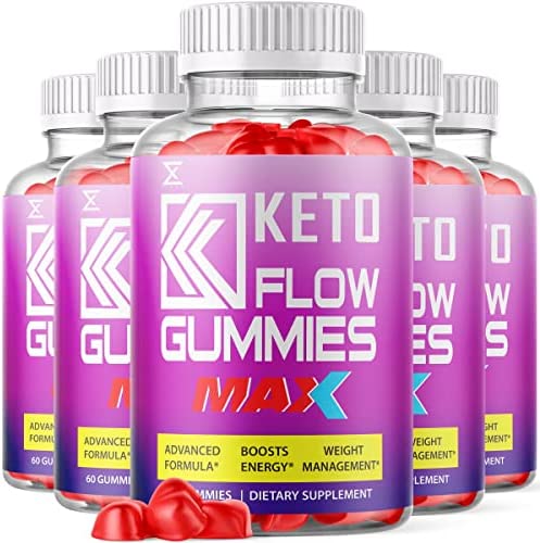 (5 Pack) Keto Flow ACV Gummies Max 3000mg ACV Keto Gummies Keto Flow Gummy Bears Keto Flo (300 Gummies)