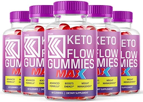 (5 Pack) Keto Flow Max ACV Gummies, New KetoFlow Apple Cider Vinegar Gummy Bears Advanced Vitamin Formula, Improved FlowGummies, Shark, as seen on, 5 Month Supply