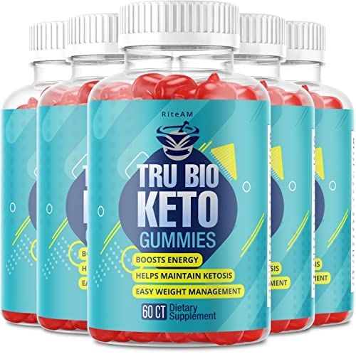 (5 Pack) Tru Bio Keto ACV Gummies - Advanced Formula 1000mg TruBio Keto Apple Cider Vinegar Gummies Official Brand (300 Gummies