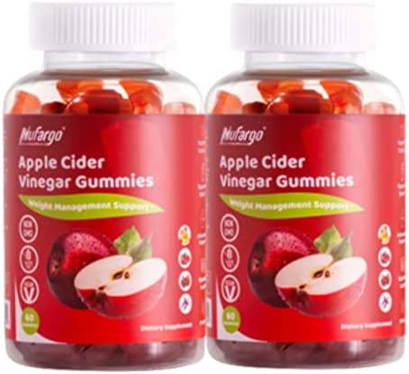 Apple Cider Vinegar Gummies 1000 mg | Healthy Weight & Metabolism | Detox Immunity Digestion Energy | Tasty ACV Gummies w/Mother B Vitamins Not Pills or Capsules | Gluten-Free Vegan| Pack of 2