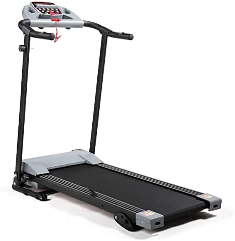 CVJJZ Folding Treadmill, Home Fitness Equipment, Multi-Function LCD Monitor, PVC Material