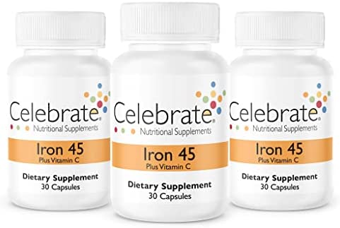 Celebrate Vitamins - Iron + C 45 mg Capsules - 90 Count