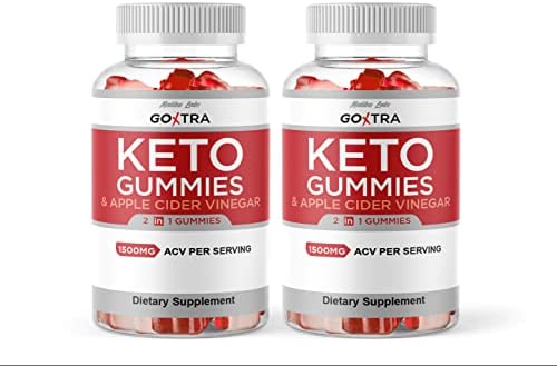 GoXtra Keto ACV Gummies, Apple Cider Vinegar Ketosis, New Strong Time Released Formula, 1500mg Once a Day, Ketogenic Support Supplement, Go Extra Shark Gummy, (2 Pack) 60 Day Supply Tank