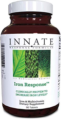 INNATE Response Formulas, Iron Response, Iron and Multivitamin Supplement, Non-GMO Project Verified, Vegan, 90 tablets (90 servings)