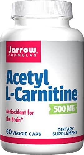 Jarrow Formulas Acetyl L-Carnitine 500 mg - 60 Veggie Caps - Antioxidant Protection for The Brain - Supports Energy Production & Metabolism - Heart & Cardiovascular Health - Up to 60 Servings