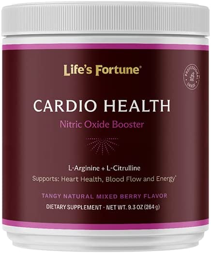 Life's Fortune Cardio Supplement, L-arginine 5000mg, L-citrulline 1000 mg, Nitric Oxide Energy Booster, Cardiovascular Support L-arginine Powder, Vegan, Non GMO, Antioxidant 9.3 oz