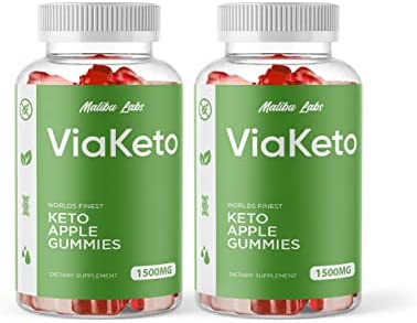 Malibu Labs ViaKeto Apple Cider Vinegar Gummies, ACV New 1500mg Strong Time Released Formula, Once a Day, Ketogenic Support Supplement Ketosis, Via Keto Shark Gummy (2 Pack) 60 Day Supply Tank