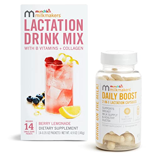 Milkmakers Lactation Drink Mix with B Vitamins & Collagen and 2-in-1 Supplements - Supports Breast Milk Supply and Healthy Ducts