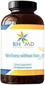 RHMD Wellness without Iron - Supplement - Comprehensive Multi Vitamin + Mineral Supplement with Folate, 1000 IU Vitamin D, Immune Support Vitamins - Multivitamin with No Copper, No Iron (120 Capsules)