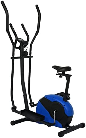 Stationary Bike Hyper Quiet Elliptical Machine for Home Use, Eliptical Exercise Machine for Indoor Workout, Magnetic Elliptical Trainer with LCD Monitor and Sensors Desk Treadmill