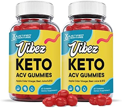 Vibez Keto ACV Gummies 1000MG with Pomegranate Juice Beet Root B12 120 Gummys