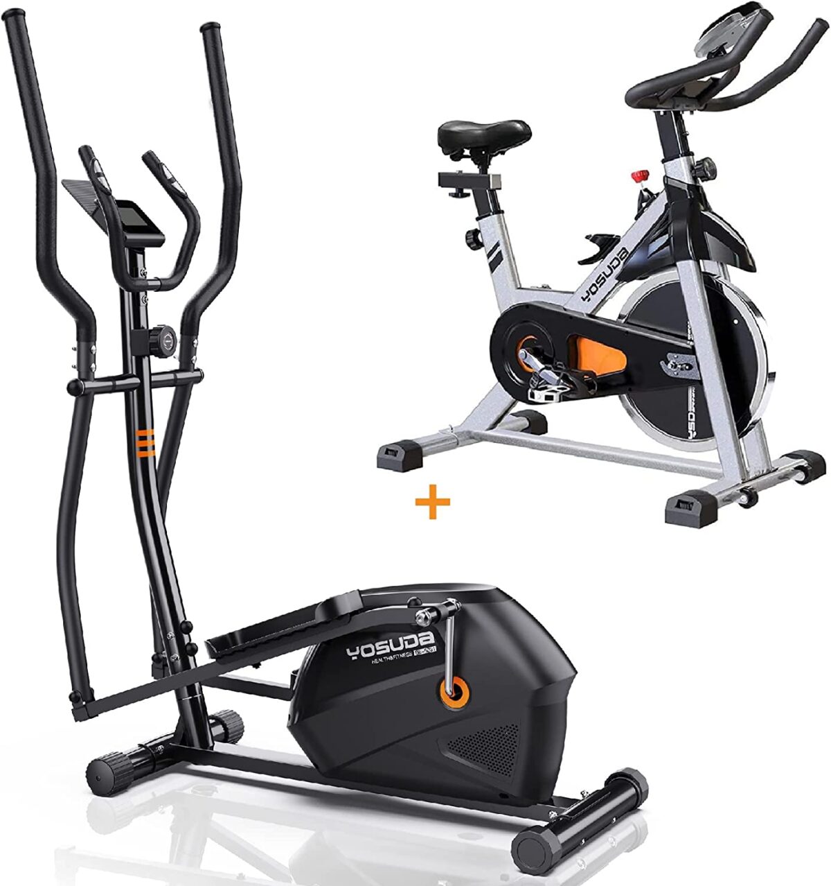 YOSUDA Exercise Bike 001 and YOSUDA Elliptical Machine