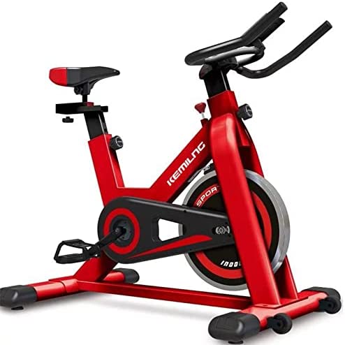 Stationary Exercise Bike- Indoor Cycling Bikes Workout Excersize Bike- Belt Drive Indoor Sport Bike Cardio Fitness Machine with Comfortable Seat Cushion and LCD Home Upper Mini Pedal Exerciser Cycle