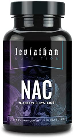 Leviathan Nutrition N-Acetyl L-Cysteine (NAC) 600mg, 120 Capsules - Non GMO, Gluten Free